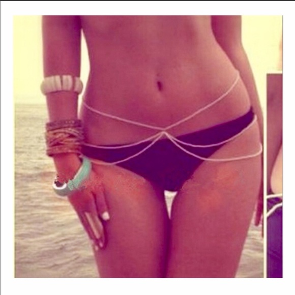 3 Layer Gold-Tone Sexy Beach Bikini Belly Chain - Picture 2 of 7