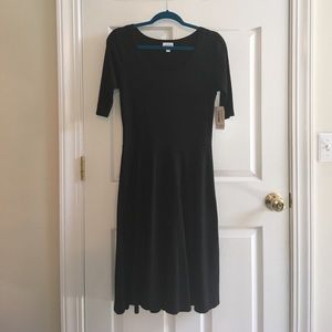 LuLaRoe solid BLACK Nicole dress, medium