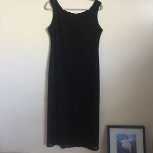 Asos black lace dress