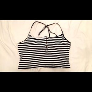 Black and white crop top