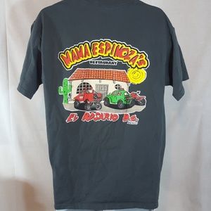 Mama espinozas restaurant mexico cars art gray large tshirt