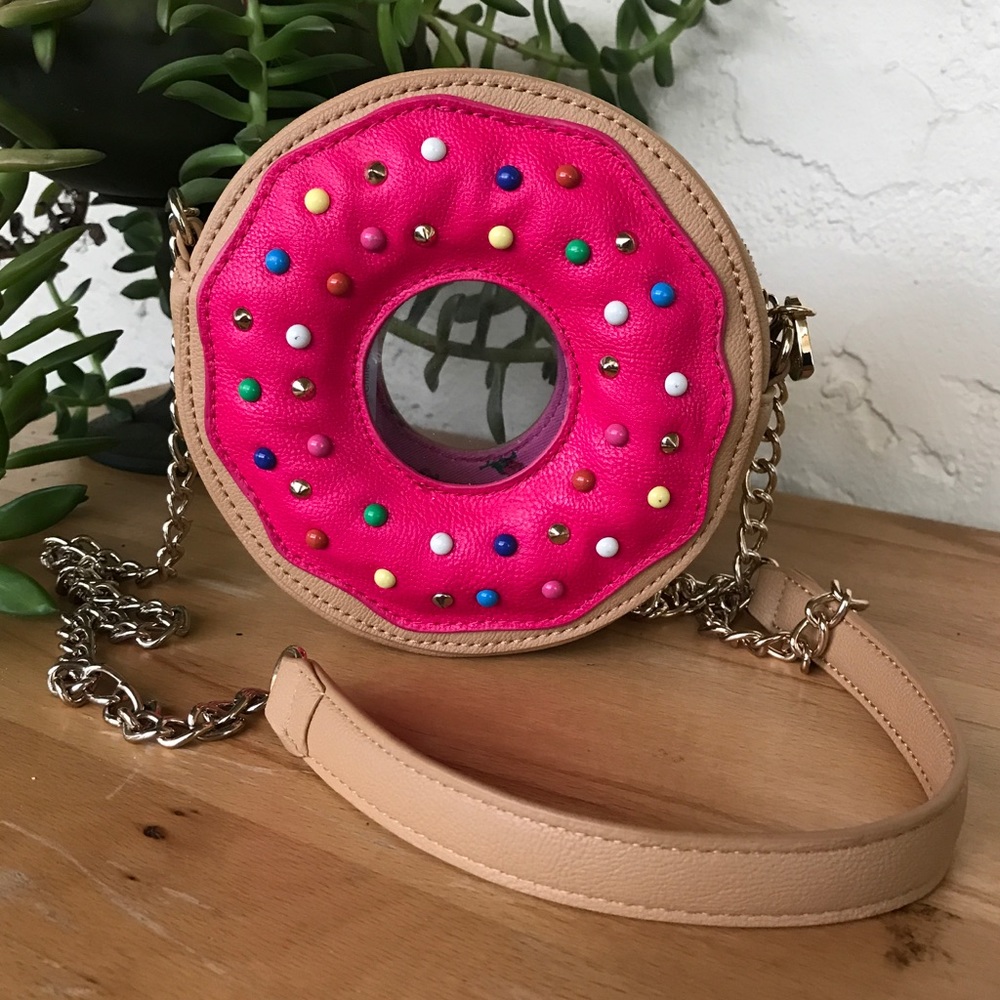 Betsey Johnson Donut See-Thru Crossbody Purse