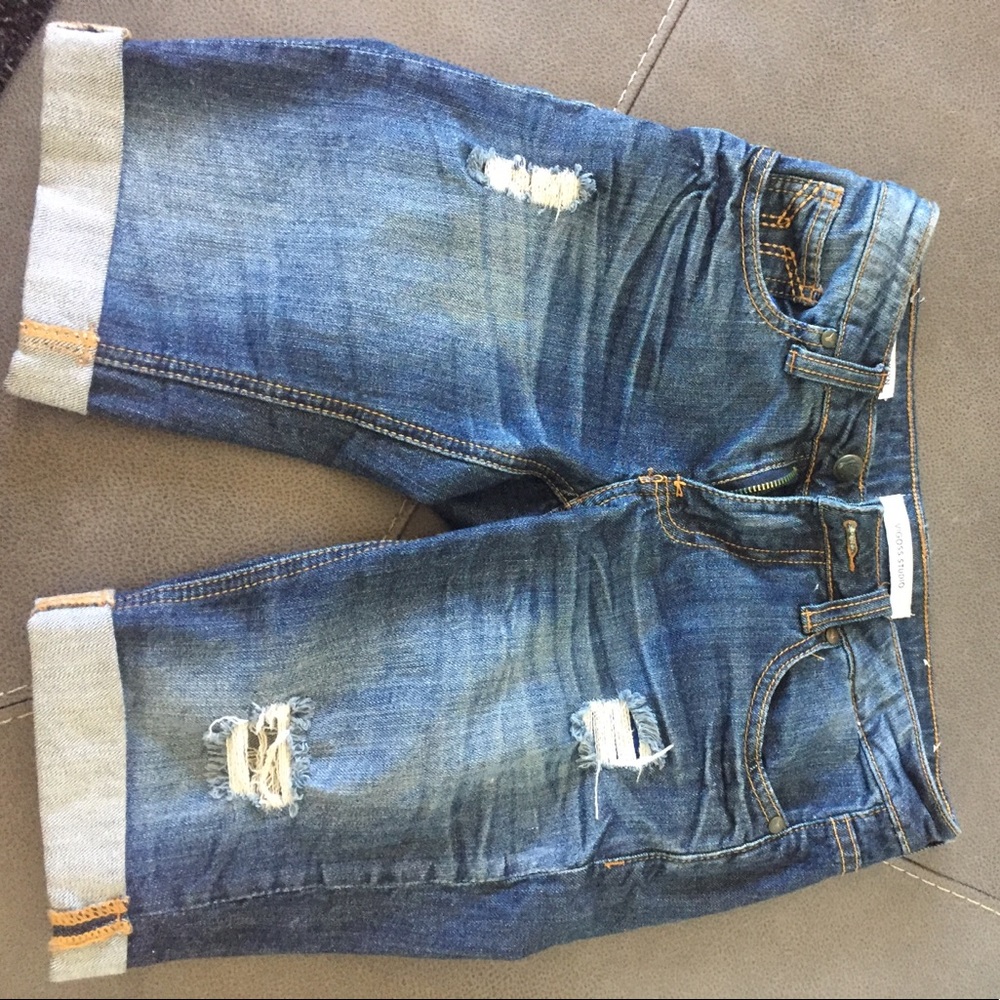 Brooklyn  distressed Bermuda shorts