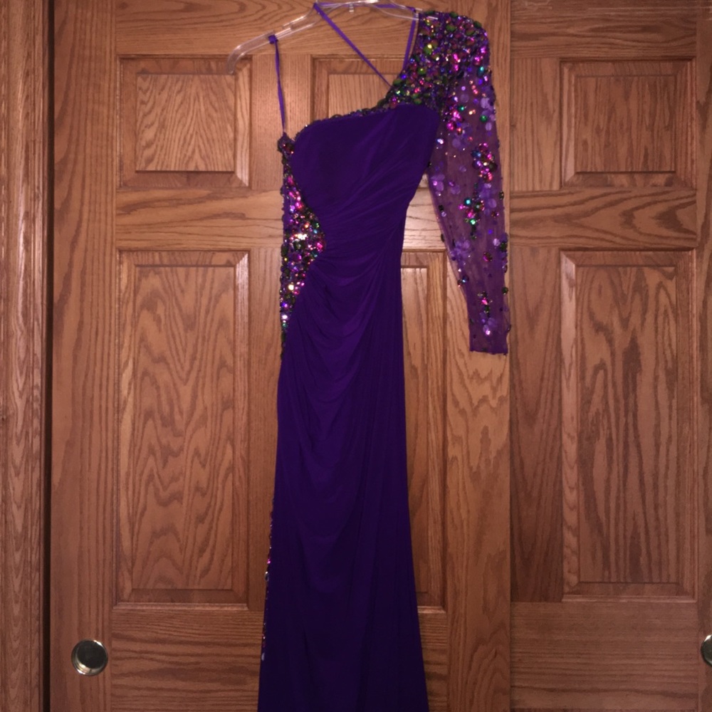Purple gem homecoming dress prom