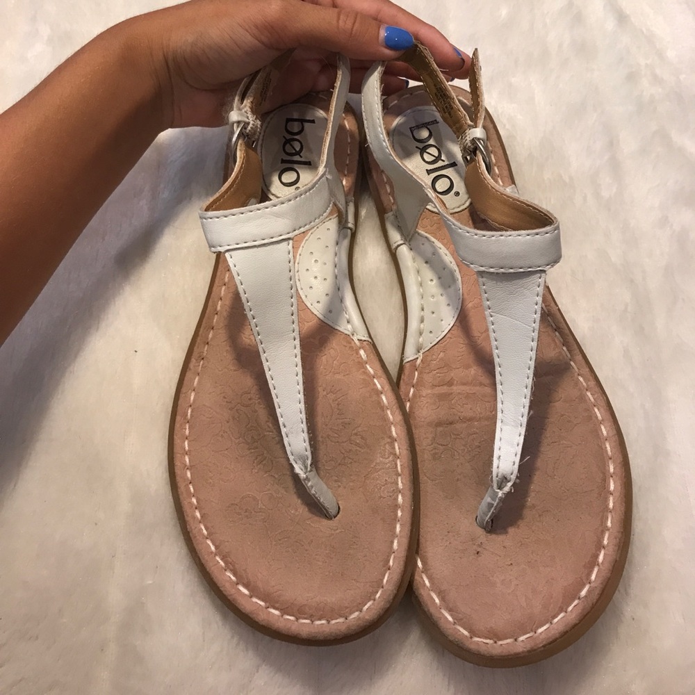 White sandals