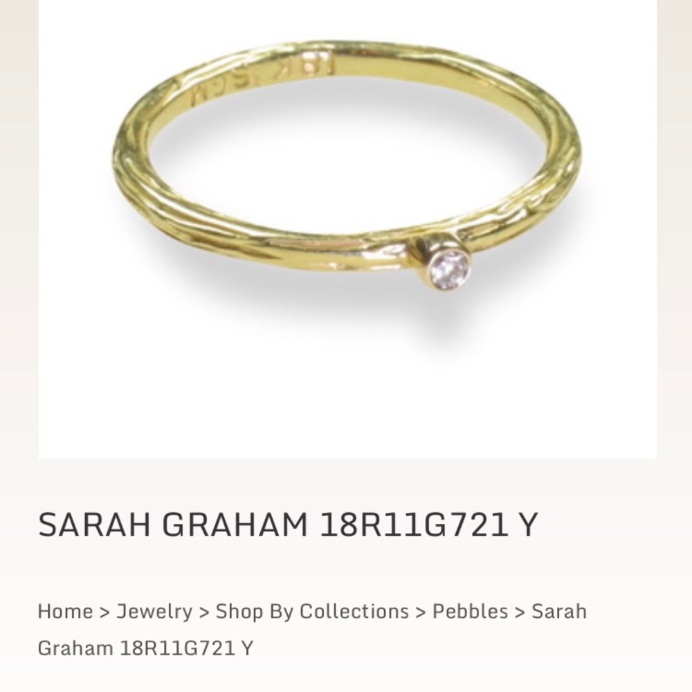 Sarah Graham gold & diamond stackable ring
