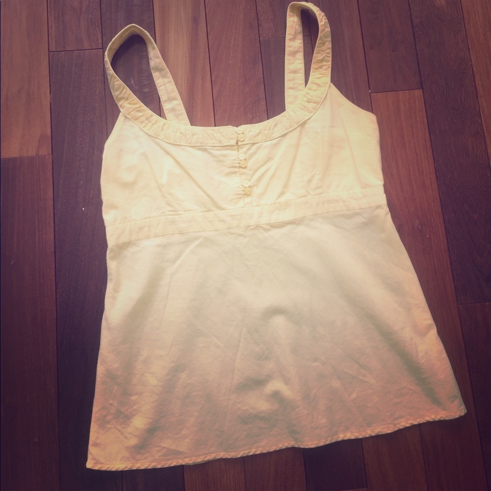 Anthropologie Pale Yellow Tank, size 4