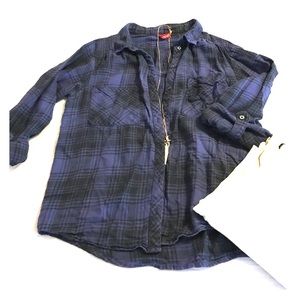 H&M blue and black flanel
