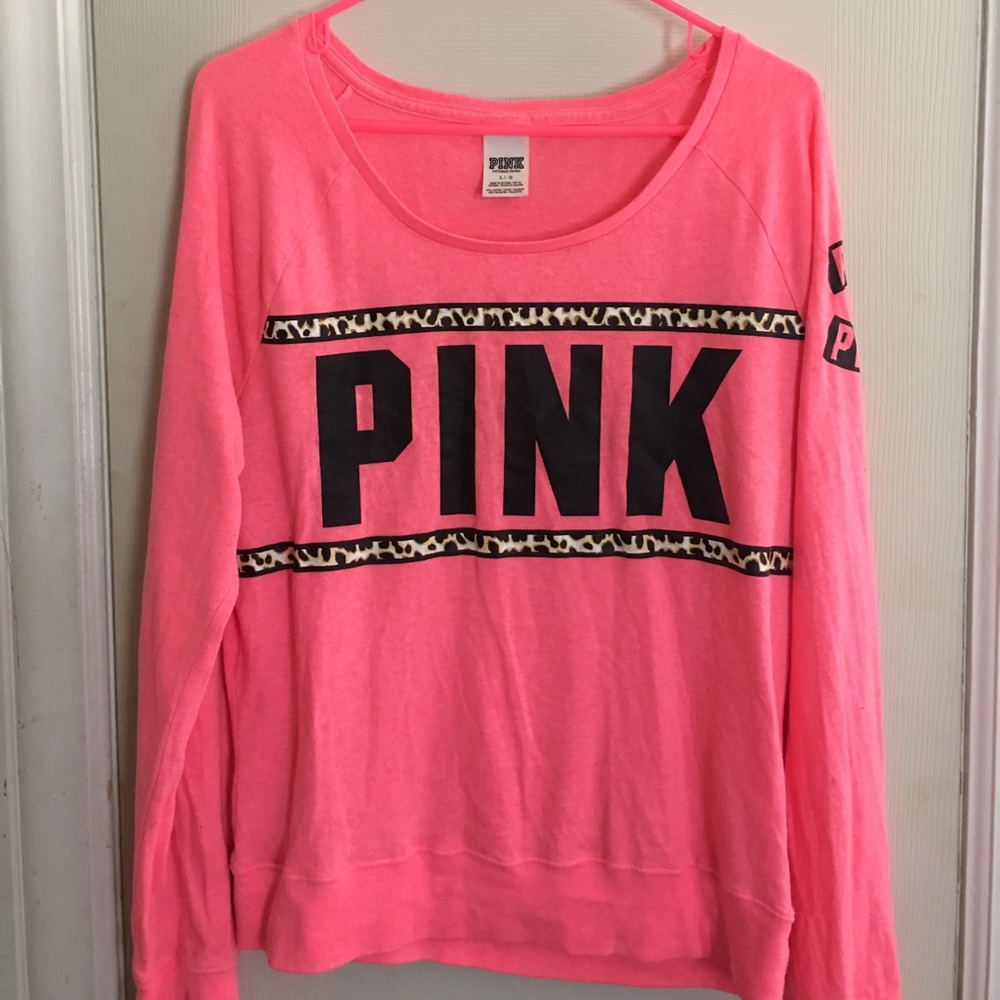 Pink/ Leopard PINK Crewneck.