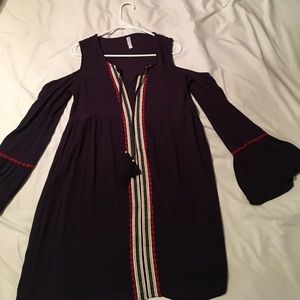 Cold shoulder boho dress