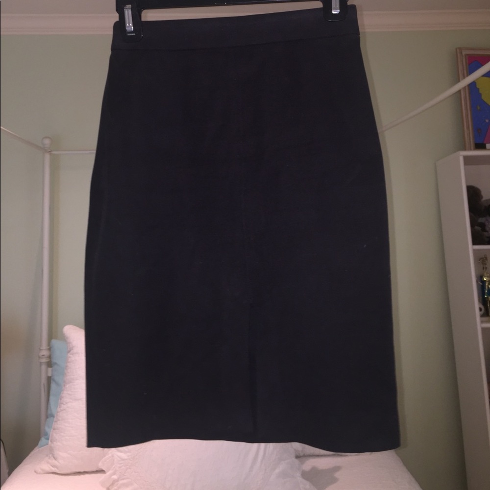 Banana Republic black pencil skirt with slit