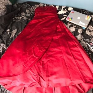 David's bridal red gown beaded top size 10