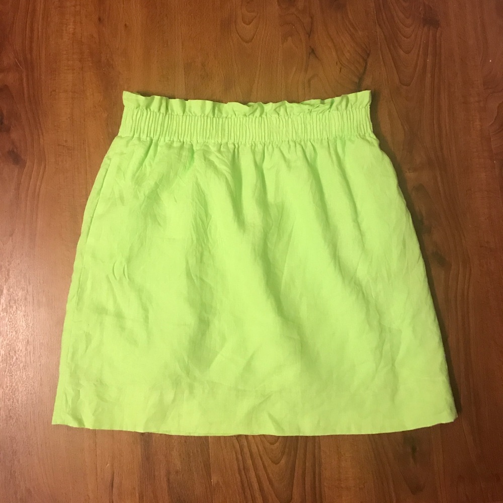 J Crew lime green skirt