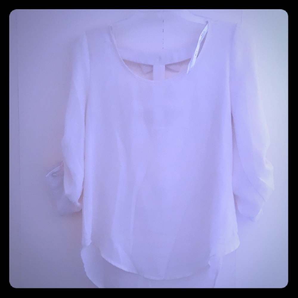 Cream shirt with bows