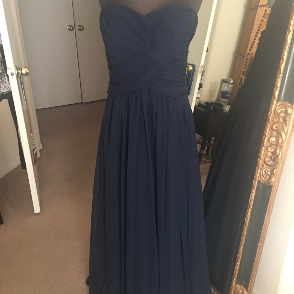 Long blue formal dress