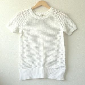 GAP white open knit sweater