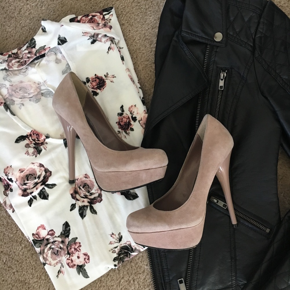 Bakers Nude/Blush Pink Platform heels