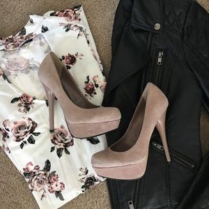 Bakers Nude/Blush Pink Platform heels
