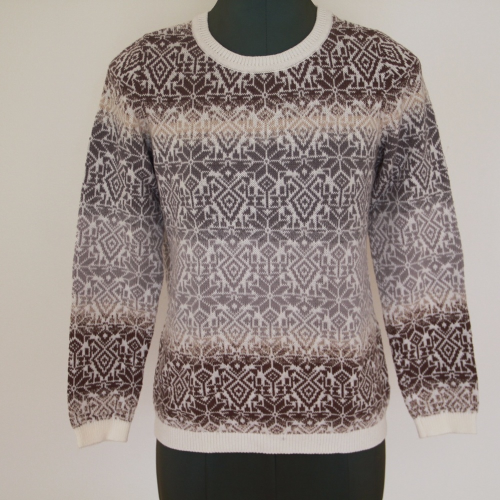 Woven winter sweater