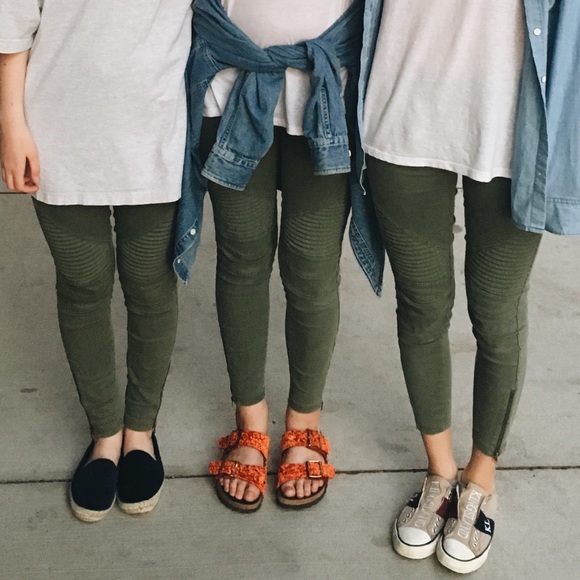 Pants - olive motto legging