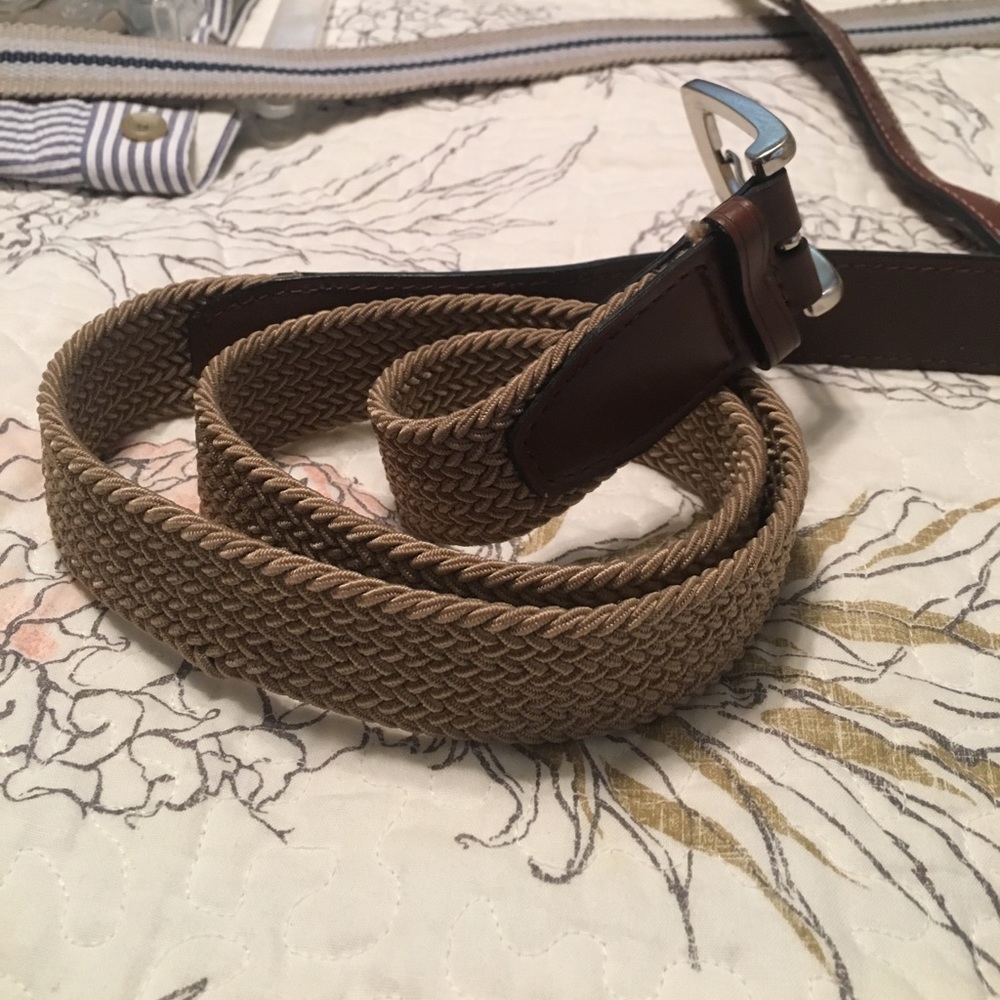 Men's Tan Weaved Belt