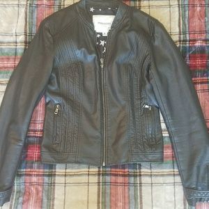 Black vegan leather jacket