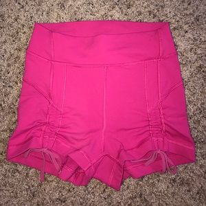 Lululemon Hot-Pink Yoga Shorts