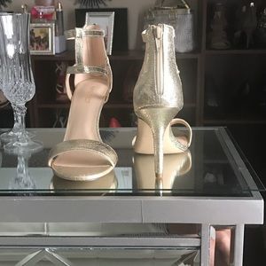 Sexy Gold Heeled Sandals From Nine West.