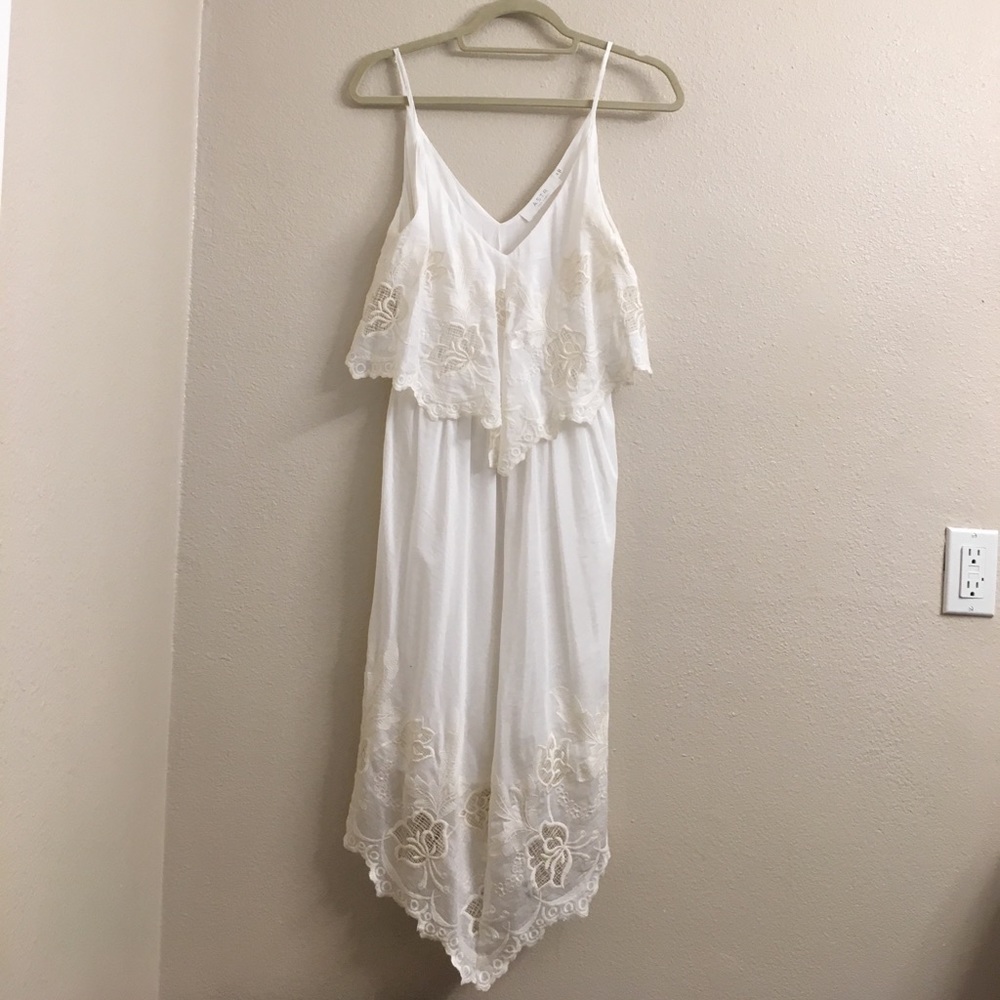 Astr ivory "Alicia" tiered dress