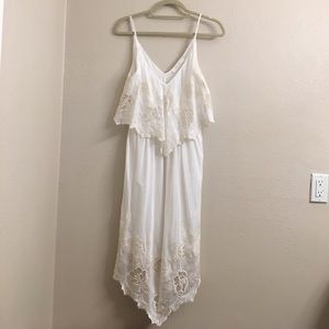 Astr ivory "Alicia" tiered dress