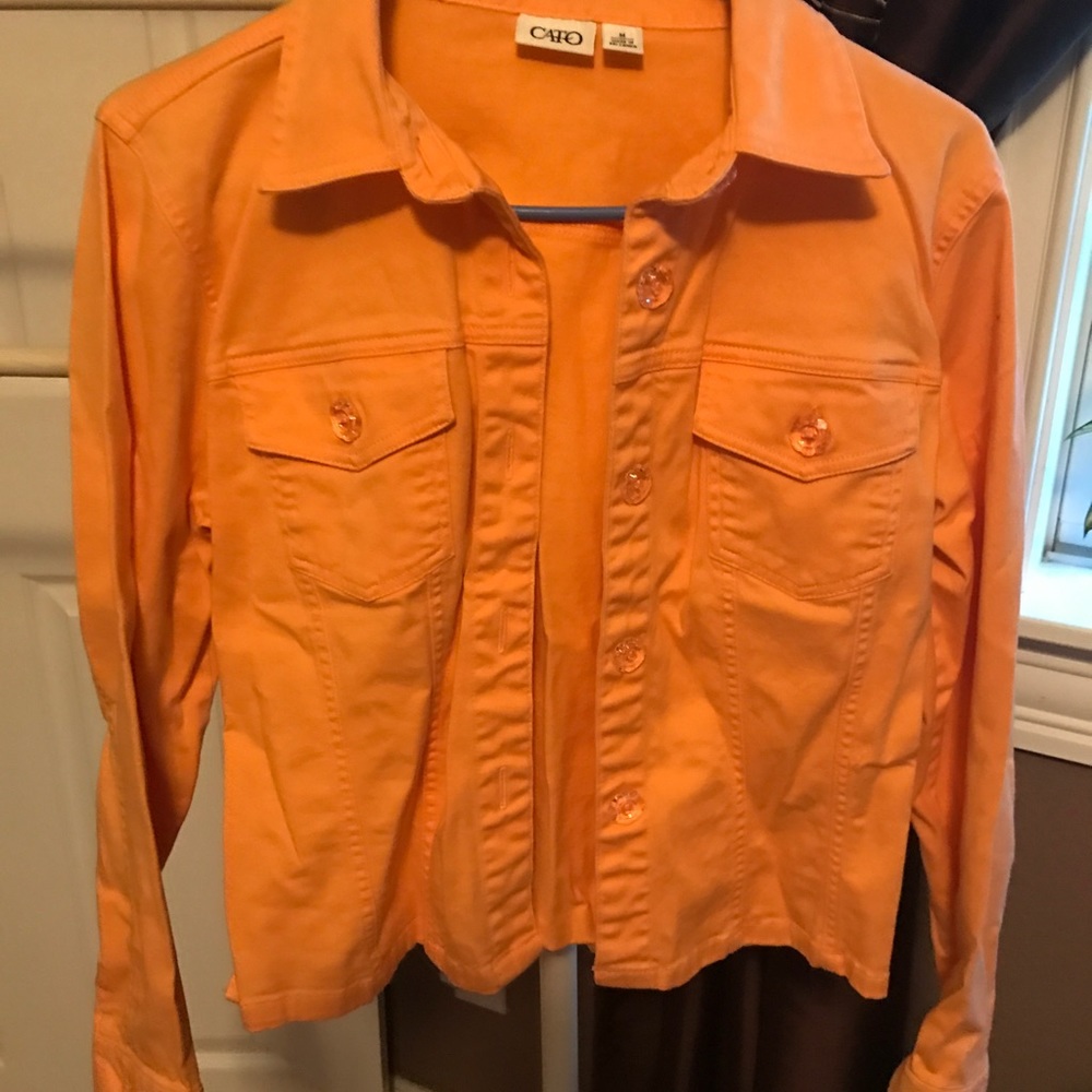 Cute orange button up