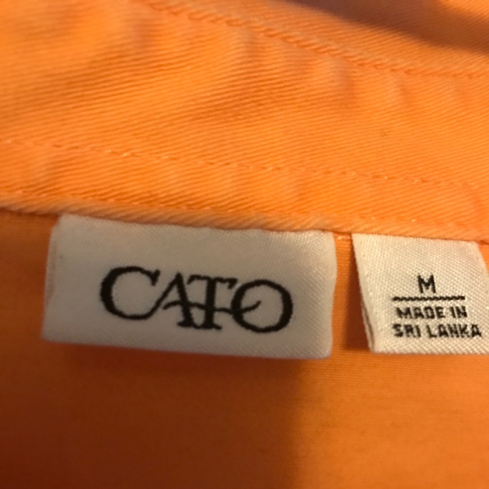 Cute orange button up - Picture 2 of 2