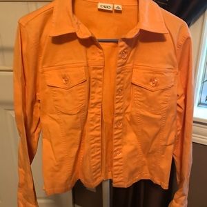 Cute orange button up