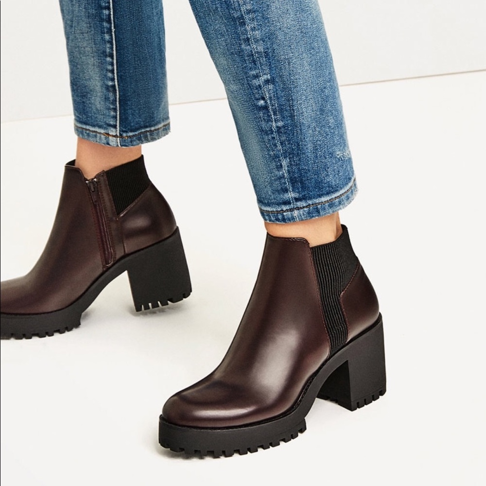 ZARA Track Sole Boots