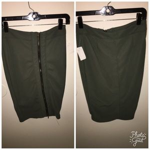 Olive green skirt