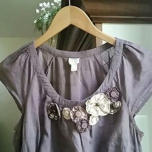 Edme & Estelle/Anthropologie purple blouse