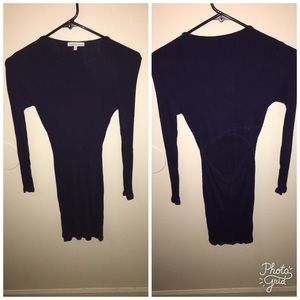 Navy blue mini dress with back cut out