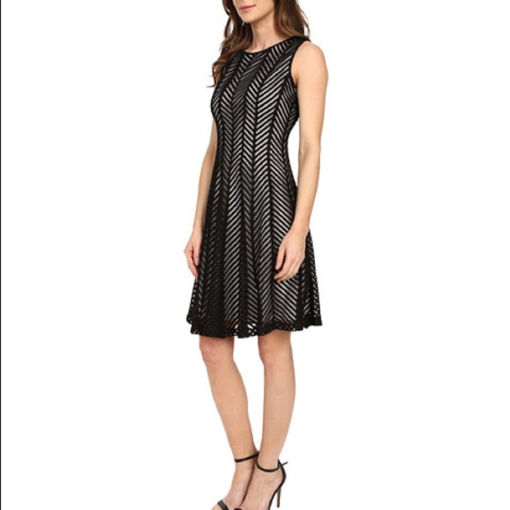Calvin Klein black and white dress