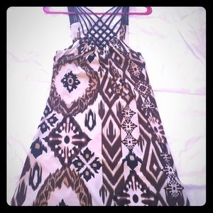 Charlotte Russe dress brown cream size small