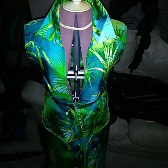 Versace palm jlo iconic print authentic 100% - Picture 4 of 5