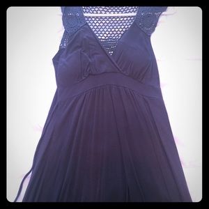 Grey gray crotchet dress used has padded bra small