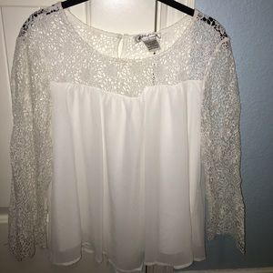 White Blouse - L - "Ultra Pink"