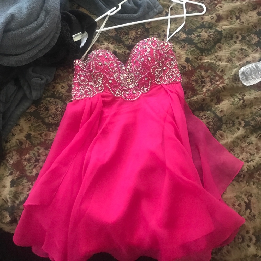 pink sherri hill SHORT prom dress