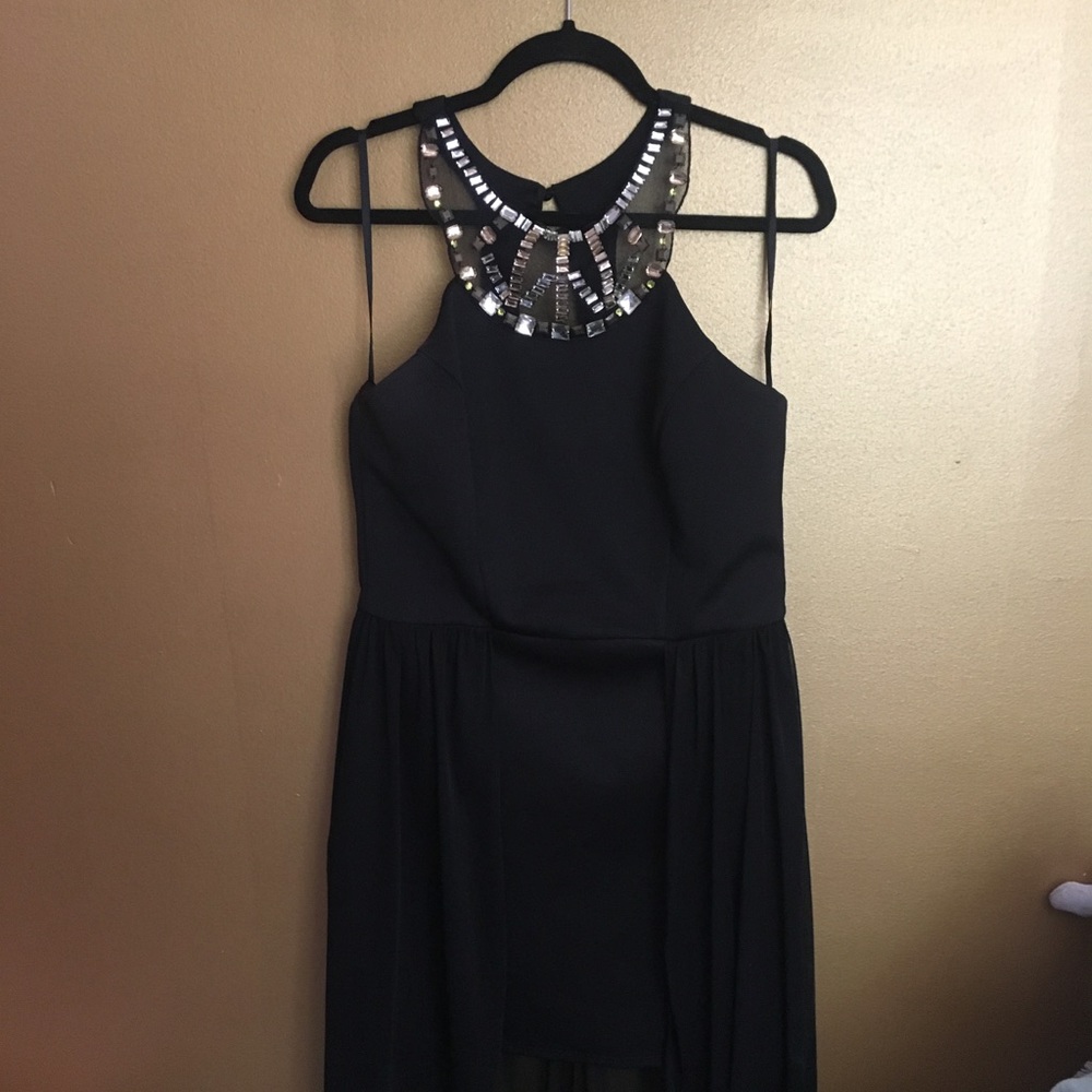 Black and Gold Sheer Layover dress