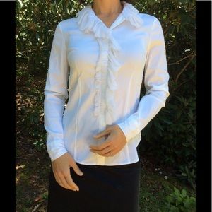 Pretty white blouse from Ann Taylor.