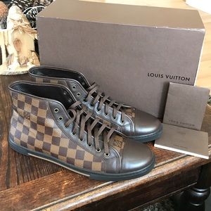 Louis Vuitton Leather High Top Sneakers