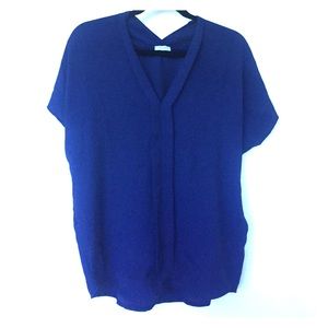 Tobi Blue v-neck top