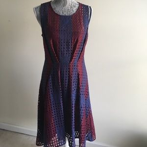Anthropologie Plum Mesh Dress
