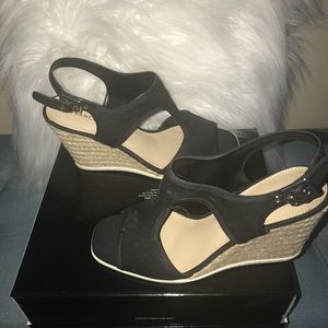 Stylish Black Wedge Heels