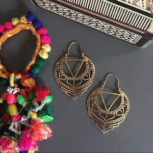 Beautiful Indian earrings sacred geometry